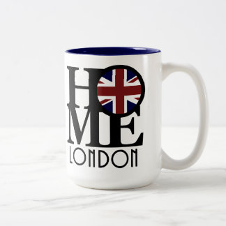 Tasse 2 Couleurs ACCUEIL Londres 15oz (drapeau britannique)