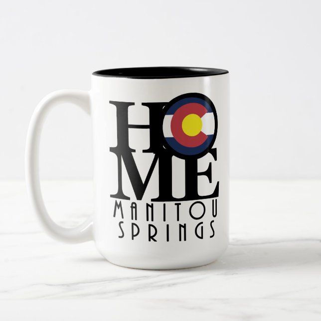 Tasse 2 Couleurs ACCUEIL Manitou Springs 15oz (Gauche)