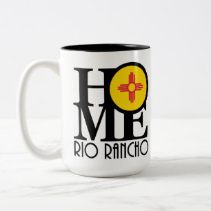 Tasse 2 Couleurs ACCUEIL Rio Rancho Nouveau-Mexique 15oz