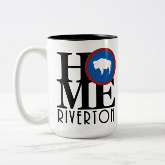 Tasse 2 Couleurs ACCUEIL Riverton Wyoming 15oz
