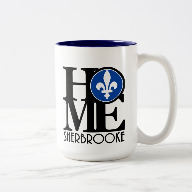 Tasse 2 Couleurs ACCUEIL Sherbrooke Québec 15oz (Droit)