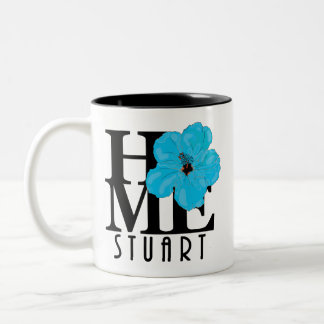 Tasse 2 Couleurs ACCUEIL Stuart Blue Hibiscus 11oz