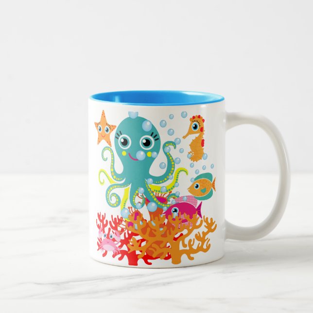 Tasse 2 Couleurs Accueil vers l'océan (Droit)