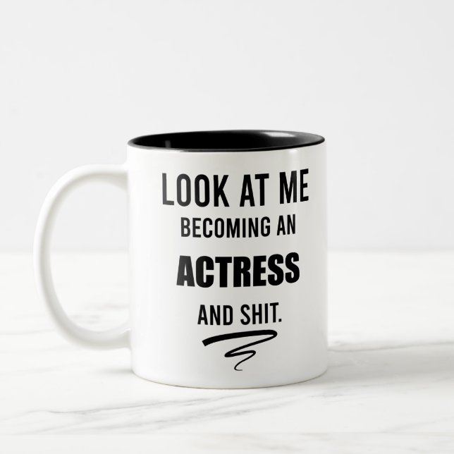 Tasse 2 Couleurs Actrice Diplôme Funny Cadeau Théâtre Lover Cadeau (Gauche)