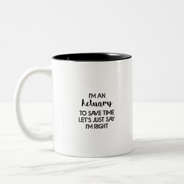 Tasse 2 Couleurs Actuaire moderne (Gauche)