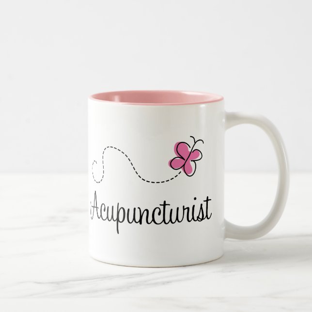 Tasse 2 Couleurs Acupuncteur rose mignon (Droit)