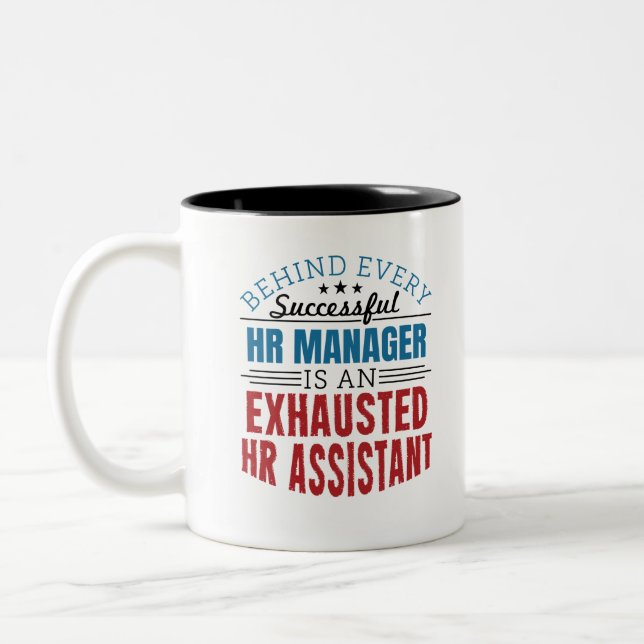 Tasse 2 Couleurs Adjoint en RH Devis amusant Ressources humaines (Gauche)