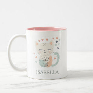 Tasse 2 Couleurs Adorable amour de chat - Personnalisé