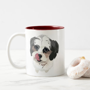 Tasse 2 Couleurs Adorable baiser Bichon-Shitzu Chien