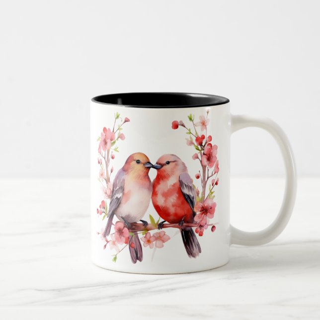 Tasse 2 Couleurs Adorable - inséparables (Droit)