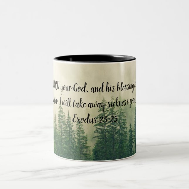 Tasse 2 Couleurs Adorez L'Eternel, Votre Dieu - Exode 23:25 (Centre)
