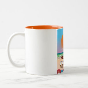 Tasse 2 Couleurs Affiche de la plage Al Ghariya Qatar