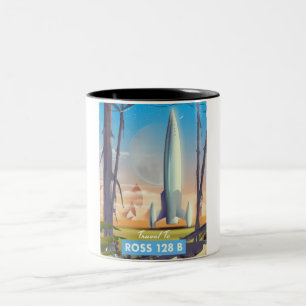 Tasse 2 Couleurs Affiche de science-fiction Ross 128 B