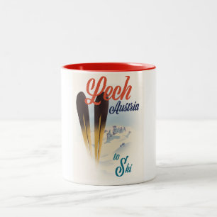 Tasse 2 Couleurs Affiche de ski Lech Autriche