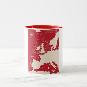 Tasse 2 Couleurs Affiche de transport maritime britannique rouge vi