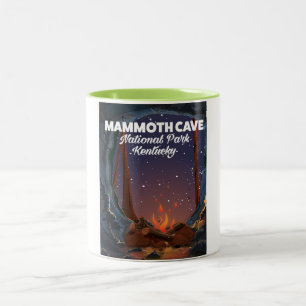 Tasse 2 Couleurs Affiche de voyage de la grotte de Mammoth Kentucky