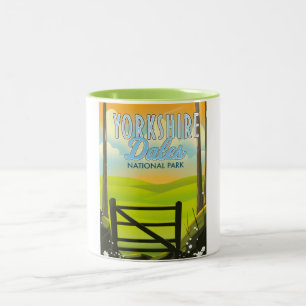 Tasse 2 Couleurs Affiche de voyage des dales du Yorkshire