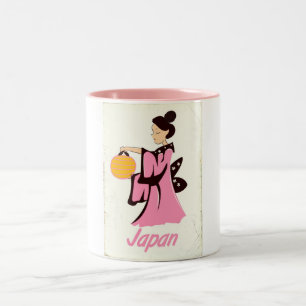 Tasse 2 Couleurs Affiche de voyage drôle du monstre du Loch Ness