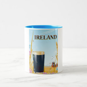Tasse 2 Couleurs Affiche de voyage en Irlande