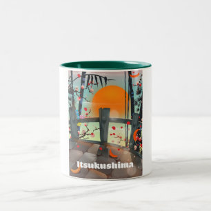Tasse 2 Couleurs Affiche de voyage Itsukushima Japon