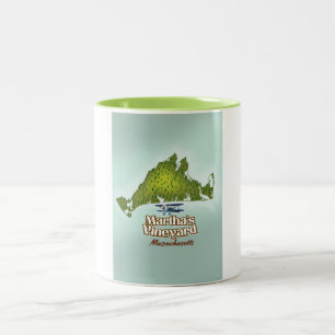 Tasse 2 Couleurs Affiche de voyage Martha's vineyard Massachusetts