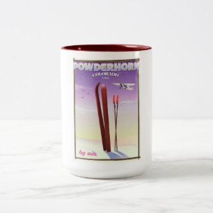 Tasse 2 Couleurs Affiche de voyage Powderhorn Colorado