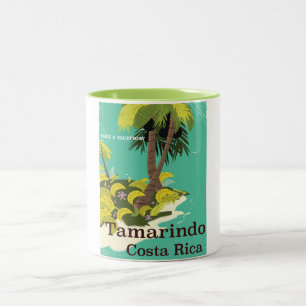 Tasse 2 Couleurs Affiche de voyage Tamarindo Costa Rica