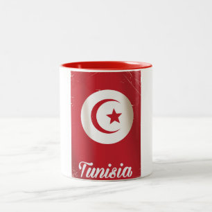 Tasse 2 Couleurs Affiche de voyage vintage tunisienne