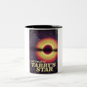 Tasse 2 Couleurs Affiche spatiale de l'étoile de Tabby