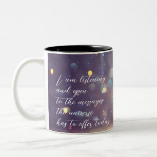 Tasse 2 Couleurs Affirmation Positive Vert/Or