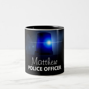 Tasse 2 Couleurs Agent de police Personnalisé