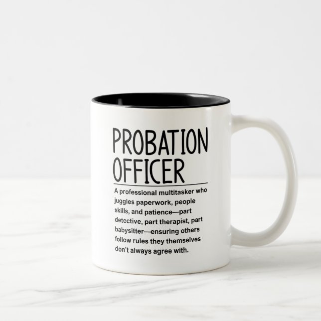 Tasse 2 Couleurs Agent de probation (Droit)