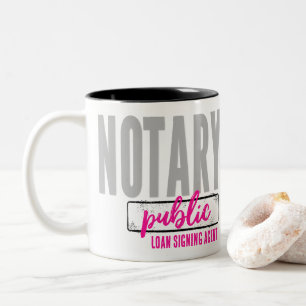 Tasse 2 Couleurs Agent de signature de prêt public notaire Customis