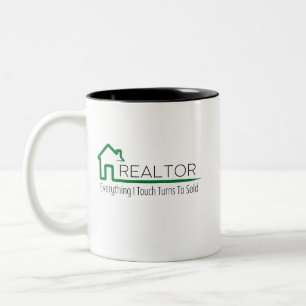 Tasse 2 Couleurs Agent immobilier - Tout ce que je touche se vend