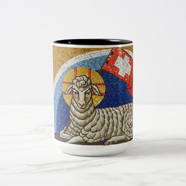 Tasse 2 Couleurs Agnus Dei (Centre)