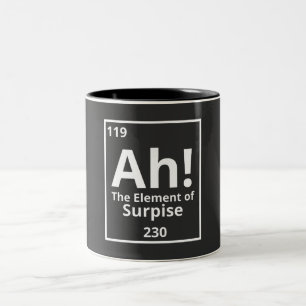 Tasse 2 Couleurs ah l'élément de surprise drôle tableau périodique