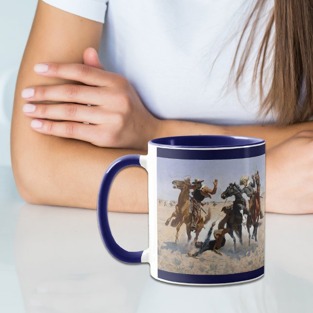 Tasse 2 Couleurs Aider un camarade Remington Fine Art (Créateur téléchargé)