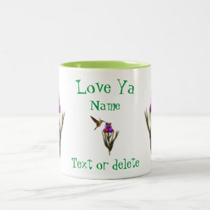 Tasse 2 Couleurs Aimer Ya Hummingbird Iris Personnalisé