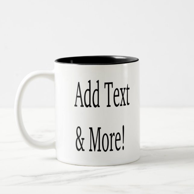 Tasse 2 Couleurs Ajouter du texte et plus ! Customisez votre propre (Gauche)