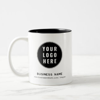 Tasse 2 Couleurs Ajouter un logo d'entreprise et un site Web person