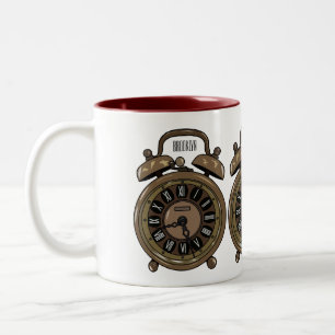 Tasse 2 Couleurs Alarm clock cartoon illustration