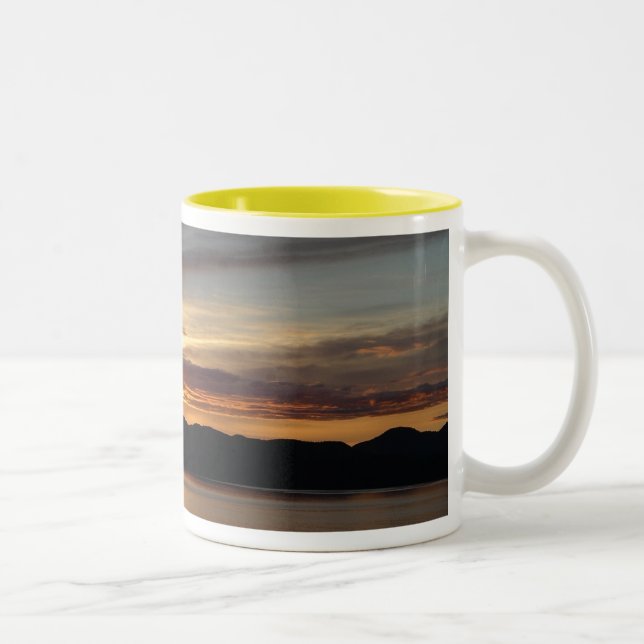 Tasse 2 Couleurs Alaskan Sunset II Belle photographie de l'Alaska (Droit)