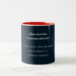 Tasse 2 Couleurs Alexander Hamilton premier Jefferson tiré par