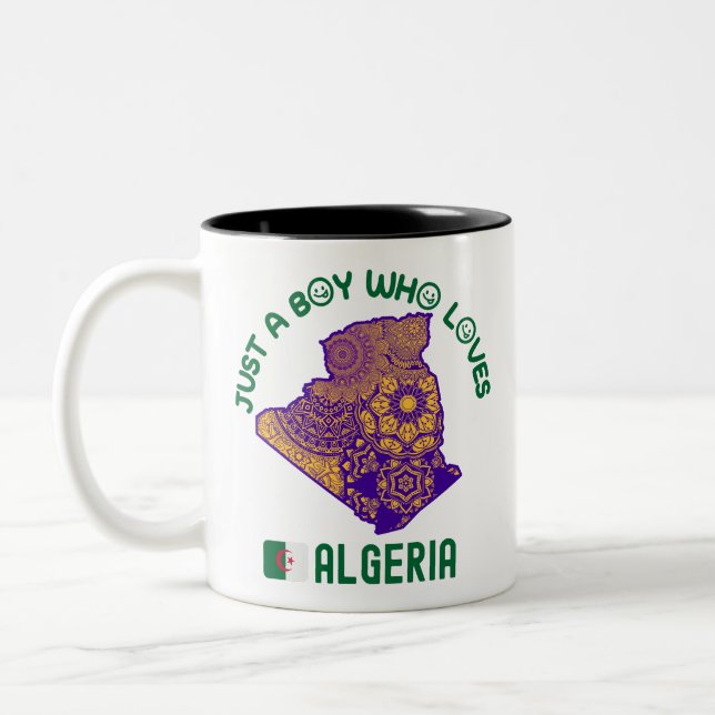 Tasse 2 Couleurs Algérie Afrique (Gauche)