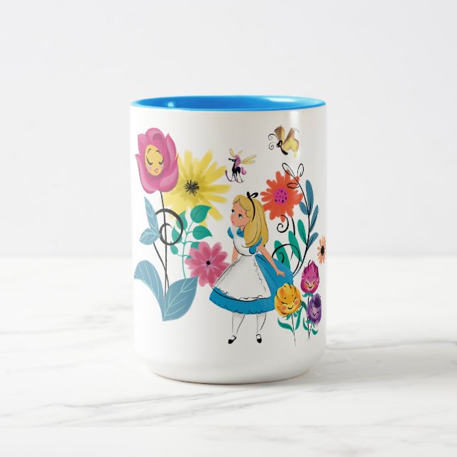 Tasse 2 Couleurs Alice à Wonderland | the Wonderland Flowers (Centre)