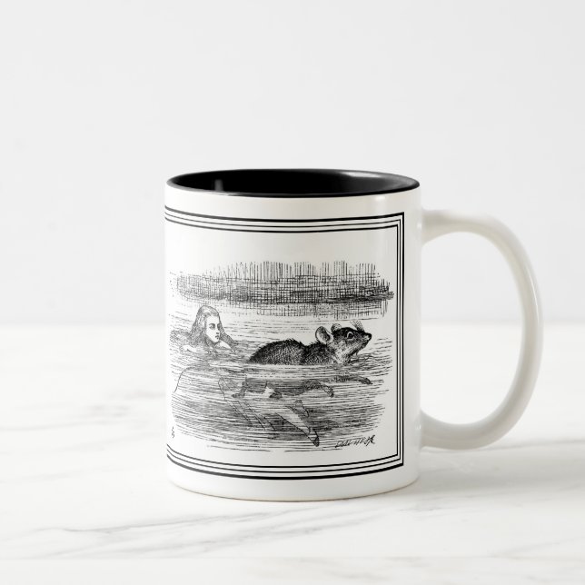 Tasse 2 Couleurs Alice au pays des merveilles John Tenniel Illustra (Droit)