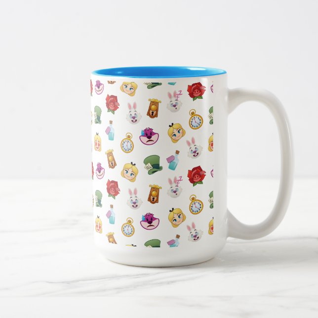 Tasse 2 Couleurs Alice Au Pays Des Merveilles Motif Emoji (Droit)
