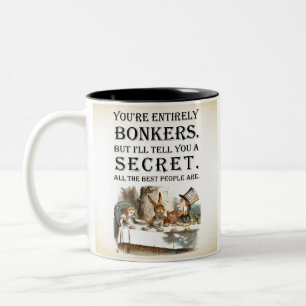 Tasse 2 Couleurs Alice au pays des merveilles - thé - folle