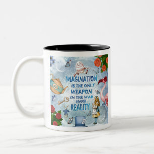 Tasse 2 Couleurs Alice In Wonderland Citation - Imagination