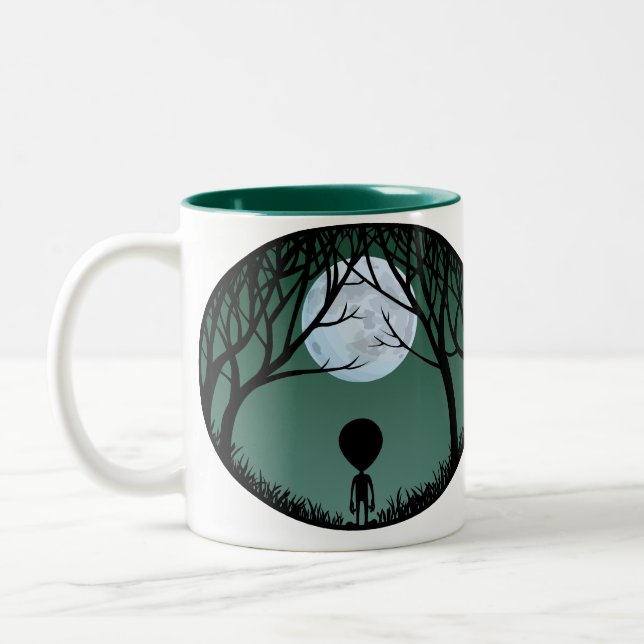 Tasse 2 Couleurs Alien Gray Extraterrestrial Cups et verre Alien (Gauche)